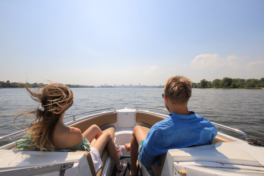 boating in the morning