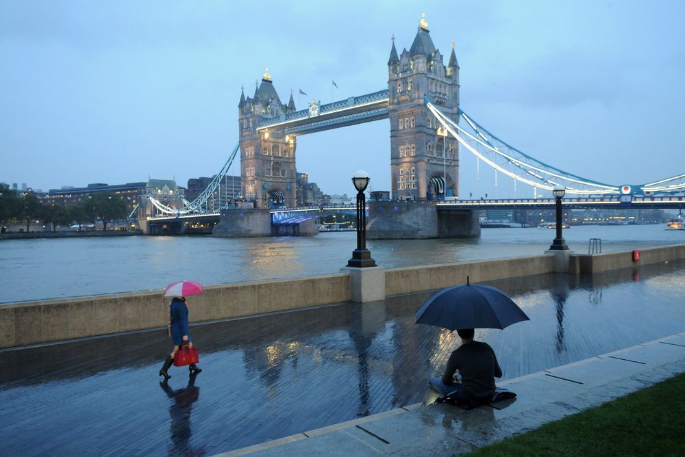 London rain